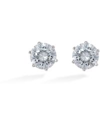 Shabella Nyc - Classic Round Crystal Earrings - Lyst