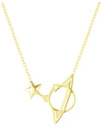 Spero London - Sterling Saturn Necklace - Lyst