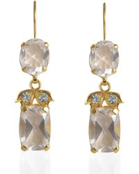 Emma Chapman Jewels - Bathsheba Crystal Aquamarine Drop Earrings - Lyst