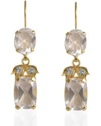 Emma Chapman Jewels - Bathsheba Crystal Aquamarine Drop Earrings - Lyst
