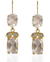 Emma Chapman Jewels - Bathsheba Crystal Aquamarine Drop Earrings - Lyst