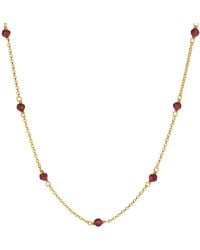 Janus Edinburgh - Hathor Vermeil Garnet Short Choker Necklace - Lyst