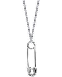 True Rocks - Sterling Mini Safety Pin Pendant - Lyst