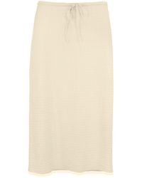 Profile Nyc - Neutrals Crinkle Cream Skirt - Lyst