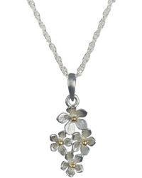 Isla Silver - Handmade Dainty Flower Sterling Pendant - Lyst