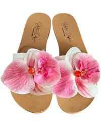 Sibylla Delphica - Calanthe Flat Leather Sandals - Lyst