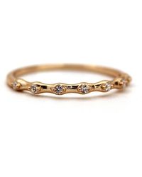 VicStoneNYC Fine Jewelry - Unique Eternity Diamond Settings Hammered Textured Ring - Lyst