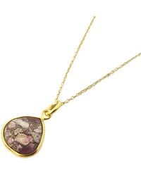 Harfi - Plated Tourmaline October Birthstone Fine Necklace - Lyst