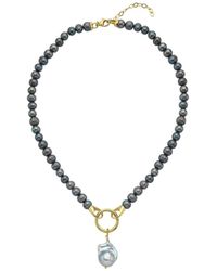 LINYA JEWELLERY - Odra Baroque Pearl Necklace - Lyst
