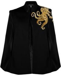House of Laines London - Laines Couture Tailored Cape With Embellished Octopus - Lyst