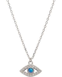 LÁTELITA London - Elliptical Evil Eye Necklace Opal - Lyst