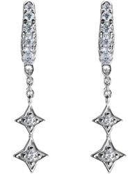 BLOOMTINE | Earth Angel HQ - Illuminess Sterling Shooting Star Moissanite Huggies - Lyst
