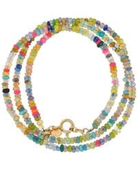 Lori Kaplan Design - Triple Wrap Bracelet Multi-Colored Opal Necklace - Lyst