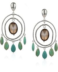 Jaredjamin - Sonora Agate & Howlite Chandelier Drop Post Earrings - Lyst