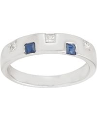 Artisan - 18K Sapphire And Diamond Band Ring - Lyst