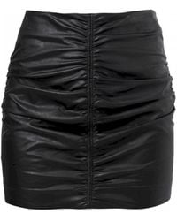 AGGI by HALEWSKI - Ruth Creased Mini Vegan Leather Skirt - Lyst