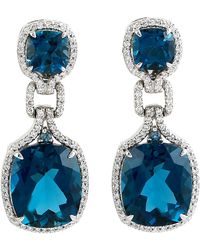 Artisan - London Topaz & Diamond Designer Earrings - Lyst