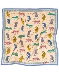 Lost Pattern - Neon Tigers Silk Bandana - Lyst