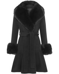 Hortons England - Wool Cashmere Peplum Coat - Lyst