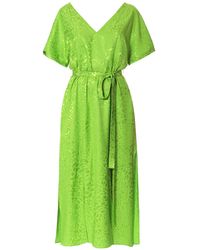 AGGI - Eira Bright Lime Midi Dress - Lyst