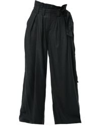 Metamorph - Paperbag High Waist Trousers With Linen - Lyst