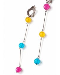 Way to Chic - Colourful Earrings With Jade On Plated Studs - Lyst