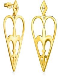 Myrto Katramadou Jewellery - Heartshield – Stud Earrings Large-Plated - Lyst