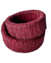 WAIWAI - Burgundy Leather Wrap Bracelet - Lyst