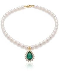 Angel Barocco - Freshwater Choker Pearl Necklace - Lyst