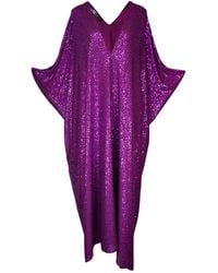 Jennafer Grace - Fuchsia Sequin Caftan Kaftan Dress - Lyst