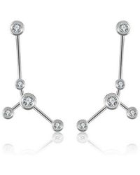 Genevieve Collection - Cancer Zodiac Constellation Earring 18K & Diamond - Lyst