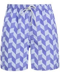 Robert & Son - Zigzag Swim Shorts - Lyst