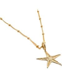 Dainty London - Solid Starfish Necklace - Lyst