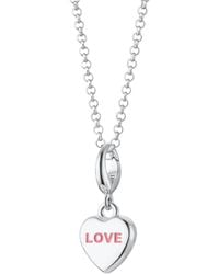 Lily Charmed - Sterling Love Heart Sweet Charm Necklace - Lyst