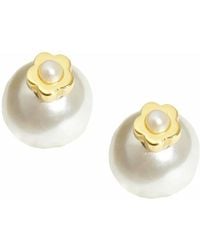 I'MMANY LONDON - Flower Power Vermeil And Freshwater Pearl Stud Earrings - Lyst