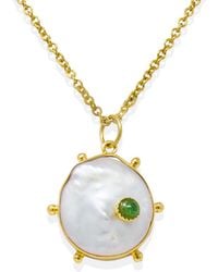 Vintouch Italy - Rebel Rebel Emerald Pendant Necklace - Lyst
