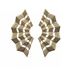 Silver & Elegant Co. - Golden Seahorse Mythic Statement Earrings - Lyst