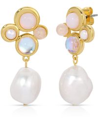 Leeada Jewelry - Marseille Pearl Drop Earrings - Lyst