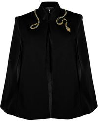 Laines London - Laines Couture Cape With Embellished Green & Gold Wrap Around Snake - Lyst