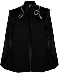 Laines London - Laines Couture Tailored Cape With Embellished & Wrap Around Snake - Lyst