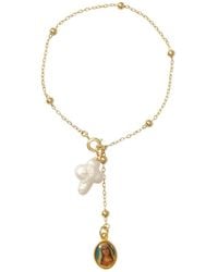 Alexie of Athens - Madonna Pearl Cross Bead Bracelet - Lyst