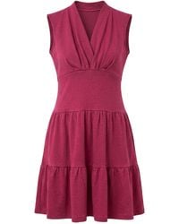 Conquista - Berry Breeze Sleeveless Tiered Jersey Dress - Lyst