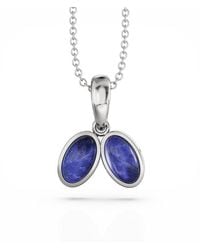Linda Fiore - You & Me Baby Sterling Necklace With Lapis Lazuli Stones - Lyst