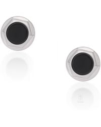 The Jewelz - Neutrals Shadow Gleam Onyx Earrings - Lyst