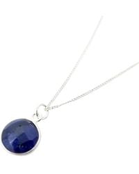 Harfi - Sterling Sapphire September Round Pendant Necklace - Lyst