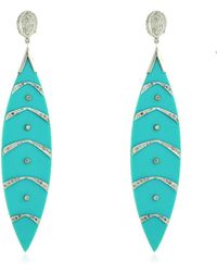 Artisan - Bakelite & Diamond Long Drop Earrings - Lyst