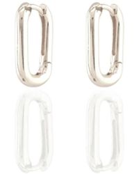 Kris Nations - Oval Huggie Hoop Earrings - Lyst