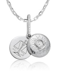 Cartography - Libra Zodiac Locket Necklace - Lyst
