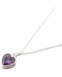 Sophelia - Mini Heart Amethyst February Birthstone Necklace - Lyst
