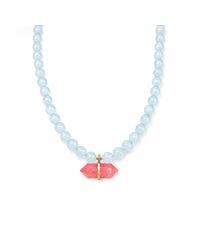 Ormiro - Avalon Watermelon Quartz Beaded Necklace - Lyst